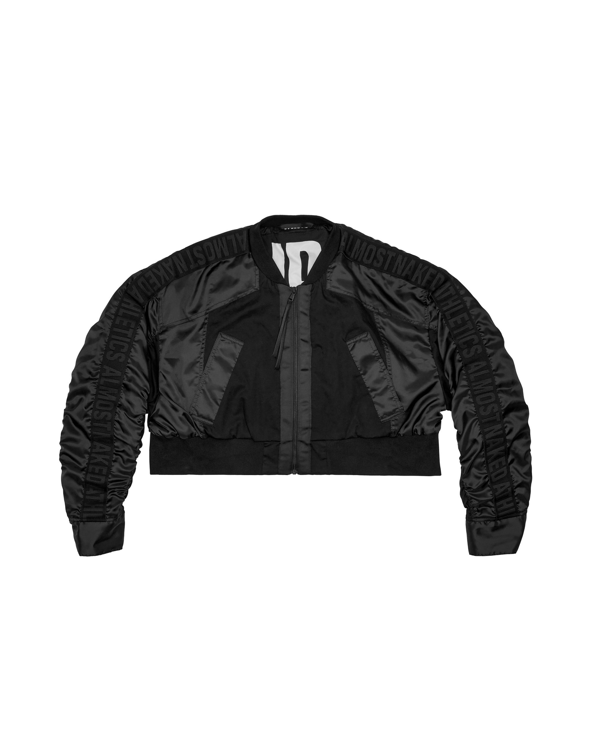 Cropped bomber jacket all black - Almost Naked Athletics